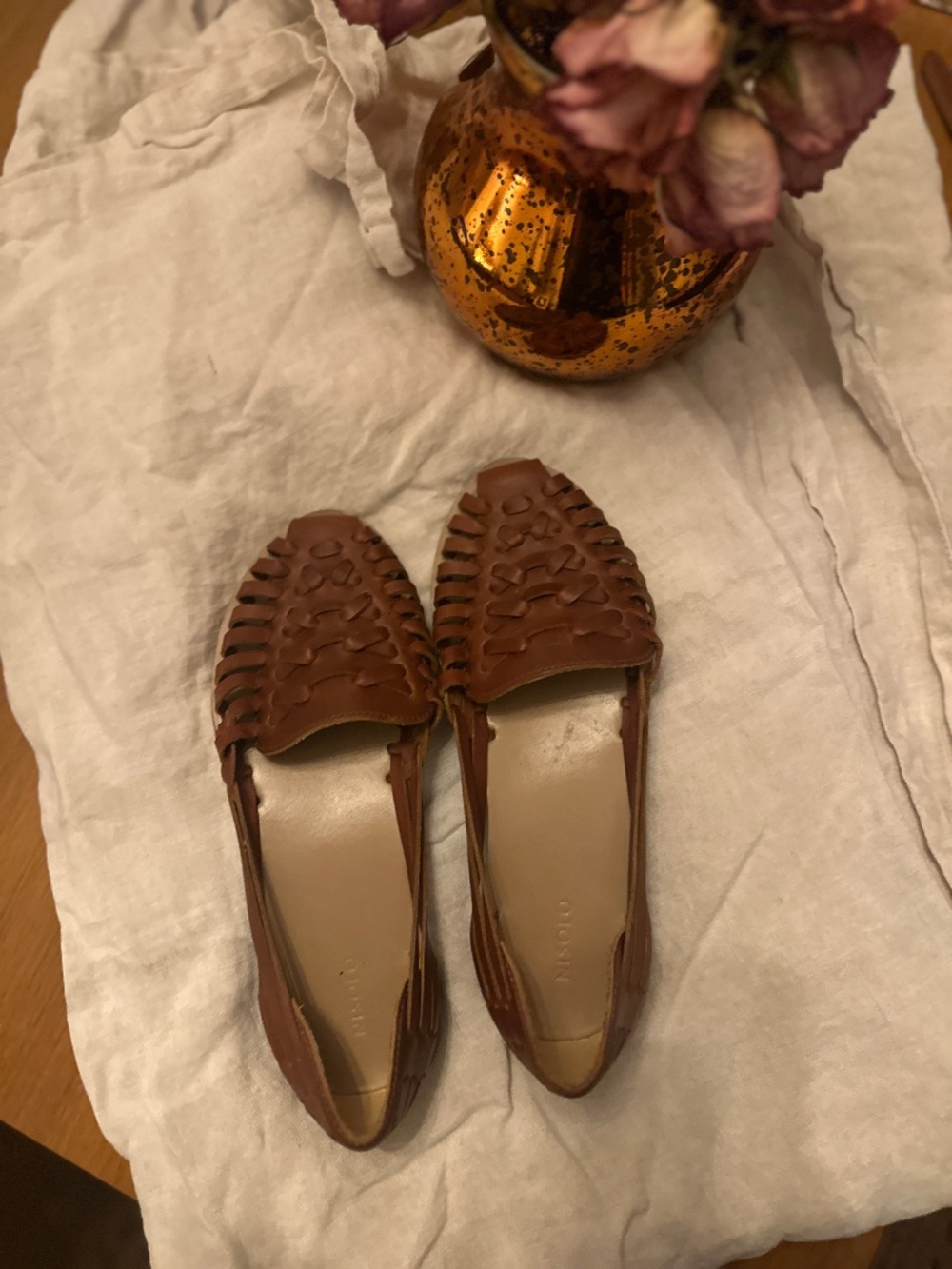 Nisolo Huarache Sandal in Brandy - Picture 3 of 4